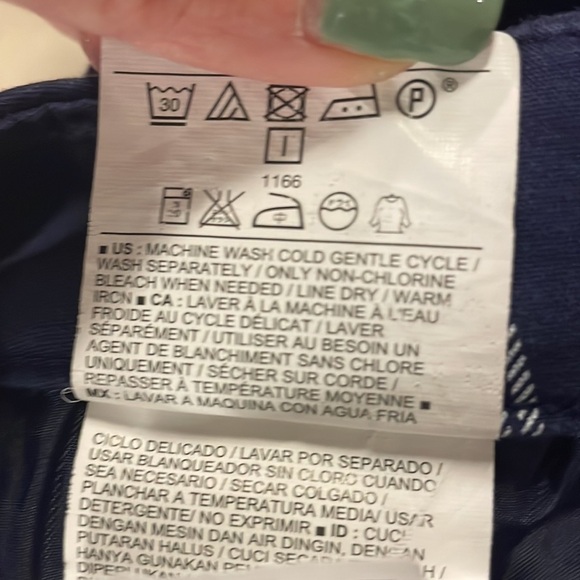 OLD navy blue and white striped Capri pants size 10 - Picture 7 of 7